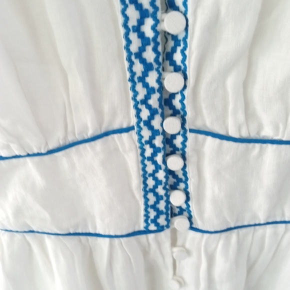 J. CREW 100% Linen Embroidered Midi Dress | 4 - Picture 6 of 11